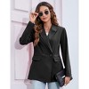 Coolmee Women Blazers Business Casual Long Sleeve Lapel Open Front Suit Jacket Work Blazer with Pockets - 3 of 4