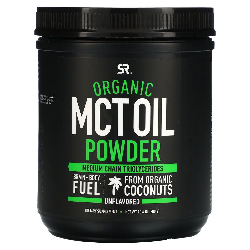 Sports Research Organic MCT Oil Powder, Unflavored, 10.6 oz (300 g), 1 of 3