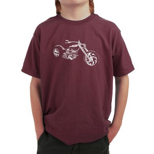 LA Pop Art Boy's Word Art T-shirt - MOTORCYCLE - 1 of 4