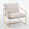 CAVINAS Modern Accent Chair Set (2-Pack),Plush Crushed Foam Padded Armchairs with Pocket Metal Frame for Living Room,Bedroom - 2 of 4
