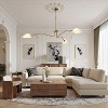 BAOURE Mid Century Modern Chandelier 3 Light, 65.5" Gold Chandelier Pendant Light Fixture with Glass Shade for Dining Room Living Room - 4 of 4