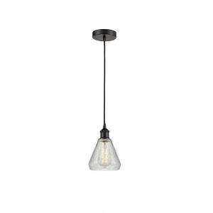 Conesus - 1 Light Cord Hung Mini Pendant In Industrial Style-10.75 Inches Tall and 6 Inches Wide - 1 of 1