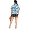 LA LEELA Women's Button Down Blouses Casual Summer Blouse Shirt Coverup Hawaiian Blouses Short Sleeve Tropical Vacation Dress Tee Shirts - 2 of 4