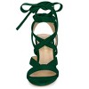 Allegra K Women's Open Toe Front Crisscross Chunky Heel Lace Ups Sandals - 2 of 4