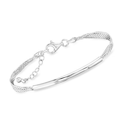 Ross-Simons Italian Sterling Silver Multi-Strand Bar Bracelet Size 7