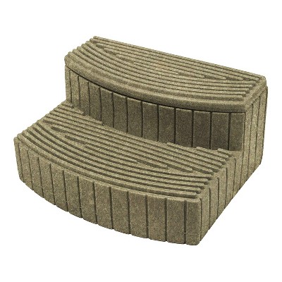 Good Ideas Sora Steps Lightweight Weatherproof Outdoor & Indoor Storage Step, Sandstone