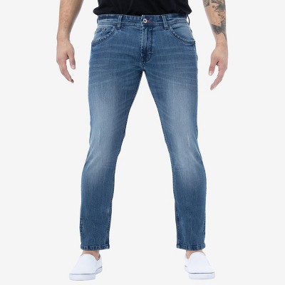 RAW X Men's Stretch Rip and Repair Jeans,Moto Jeans