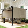 Outsunny 10' x 10' Outdoor Pergola Patio Gazebo Retractable Canopy Sun Shelter with Steel Frame - 2 of 4