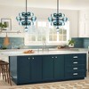 Rennnsan Mavita 21" W 19 -light Gradient Blue Glass Dimmable Contemporary Bubble Chandelier in Brushed Gold & Black - 4 of 4