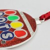 Northlight 3" Silver Plated Dots Candy Logo with European Crystals Christmas Ornament - Red/Silver - 2 of 4