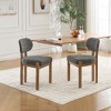 Kumasinova Set of 2 Modern Upholstered Dining Chairs, Wooden Kitchen Chairs with Ergonomic Wingback, Farmhouse Dinner Chair with Thick Cushions - 4 of 4