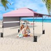 Costway 10'x17.6'Outdoor Instant Pop-up Canopy Tent Dual Half Awnings Adjust Patio Blue/White/Gray/Black/Pink - 4 of 4