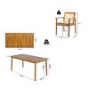 7 Piece Outdoor Dining Set with Cushions,Acacia Wood Patio Dining Set for 6,Rectangular 1 Patio Dining Table and 6 Chairs for Garden-Cuddlewood - 4 of 4