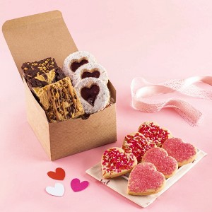 Dulcet Gift Baskets Gourmet Delight Brownies and Cookies Gift Baskets, Valentine Cookies Gift Baskets for Girlfriend, Nurse, Bestie and Neighbour - 1 of 4