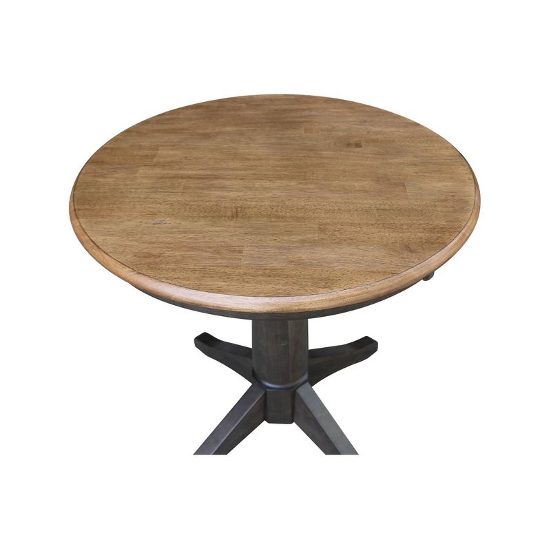 Stacy Round Top Pedestal Table Hickory Brown - International Concepts, 4 of 6
