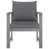 vidaXL Patio Chairs 2 pcs with Dark Gray Cushions Solid Acacia Wood - 2 of 4