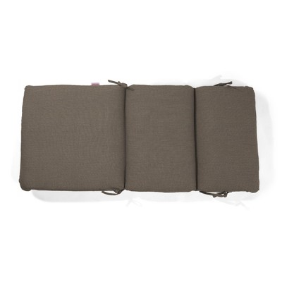 Casual Cushion Solid Sunbrella Fabric 1-Piece Indoor/Outdoor Two Ply High Back/Recliner Cushion, 22"W x 46"L