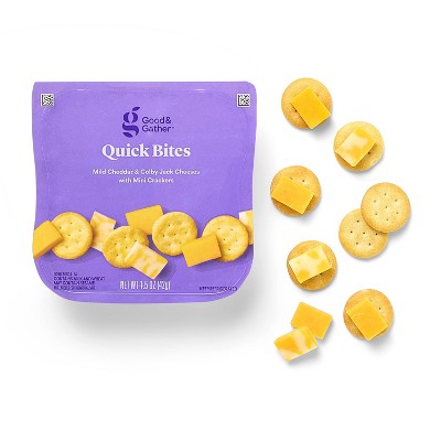 Cheddar & Colby Jack Cheese & Cracker Quick Bites - 4.5oz - Good & Gather™