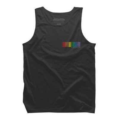 Adult Design By Humans Pride Rainbow Barcode To Be Yourself By mikmom Tank Top