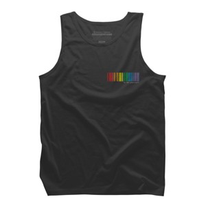 Adult Design By Humans Pride Rainbow Barcode To Be Yourself By mikmom Tank Top - 1 of 2