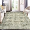 Washable Vintage Floral Oriental Area Rug, Non-Slip Low Pile Carpet, Stain-Resistant Rug for Living Room or Office - 3 of 4