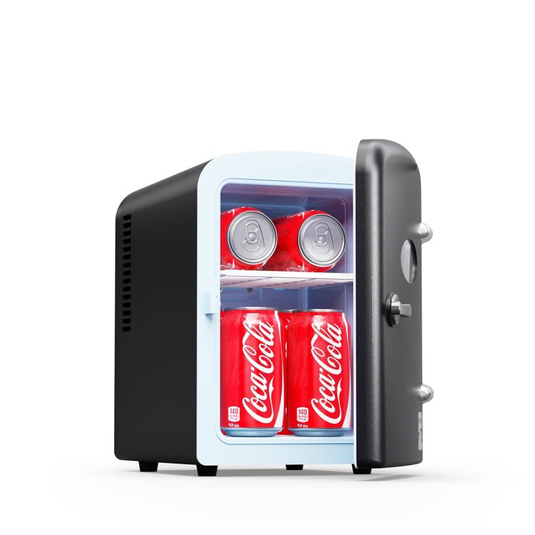 Kenmore 6 Can Mini Refrigerator: Countertop Tiny Fridge for Skincare &#38; Makeup, 40&#176;F Cooling, Black, 0.14 cu ft Capacity, 5 of 9