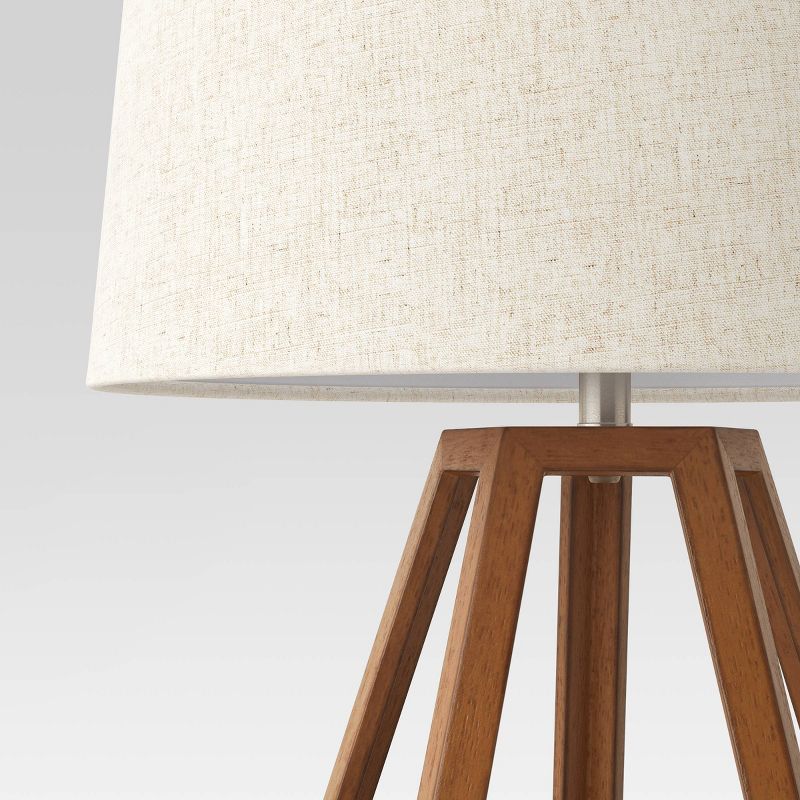 Large Wood Geo Assembled Table Lamp - Threshold™, 4 of 11
