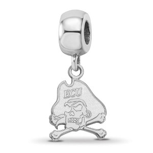 Black Bow Jewelry Sterling Silver East Carolina Pirates NCAA Bead Charm - 1 of 4