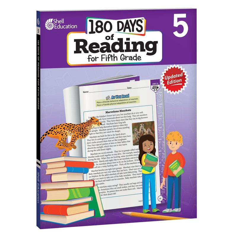 Shell Education 180 Days Reading, Spelling, Language, & Math Grade 5: 4-Book Set, 2 of 3