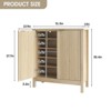 5-Tier Shoe Cabinet with Fluted Doors & Adjustable Shelves, Wooden Shoe Rack Organizer - 2 of 4