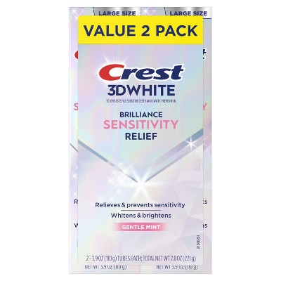 Crest 3D White Brilliance Sensitivity Relief Toothpaste - 3.9oz/2ct