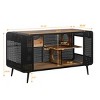 LAOTIES 55" Modern Cat House and Litter Box Enclosure with Tempered Glass Doors,Wooden Shelves and Ventilated Iron Frame - 4 of 4