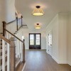 PAKOKULA 1-Light Rattan Dome Semi-Flush Mount Ceiling Light, Dimmable, Farmhouse and Modern Industrial Lighting - 4 of 4