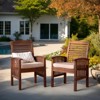GDFStudio Blake Patio Acacia Wood Slat-Back Chairs with Removable Cushions(Set of 2) - 2 of 4