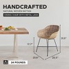 texxture Ormond Woven Rattan Dining Chair, Indoor Outdoor Dining or Kitchen Furniture for Table or Porch with Metal Legs, Natural - 2 of 4