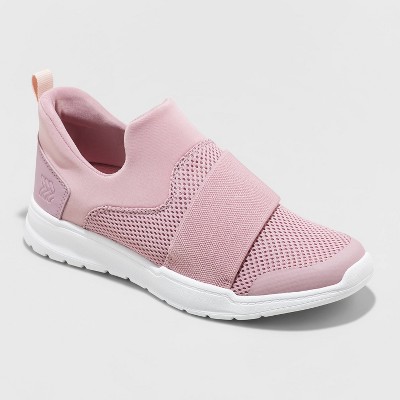 mauve slip on sneakers