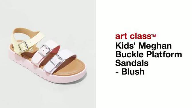 Kids' Meghan Buckle Platform Sandals - art class™ Blush, 2 of 7, play video