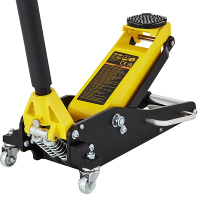 VisioGear 1.5 Ton Low Profile Racing Floor Jack, Lift Car for Car, Natural, 25.47"*13.46"*6.37"