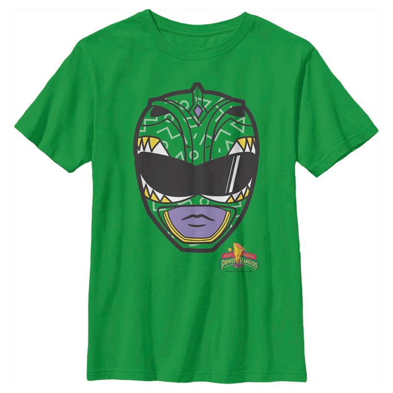 Boy's Power Rangers Green Ranger Helmet T-Shirt, 1 of 5