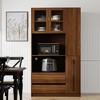 Lycvki 70.87" Tall Kitchen Pantry Cabinet with Pull-out Storage Shelf and Glass Door - 2 of 4
