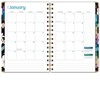 HARDCOVER 2026 Planner, 5.5"x8": 14 Months (Nov 2025-Dec 2026), Daily/Weekly/Monthly,  Bookmark, Pocket Folder w Sticky Notes (Black Floral Pink) - 4 of 4