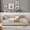 Grungis Full Size Bed Frame with Comfortable Backrest and Armrests,Upholstered Tufted Platform Bed for Bedroom,Velvet - 2 of 4