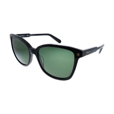 Salvatore Ferragamo Sf 815s 001 Unisex 56mm : Black Square Target Sunglasses