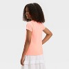 Girls' Short Sleeve Butterfly Graphic T-Shirt - Cat & Jack™ Peach Orange - 2 of 3