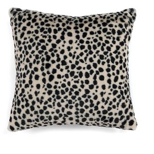Shiraleah Leopard Print Faux Fur Square Pillow - 1 of 4