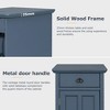 Vintage Night Stands With USB Ports Drawer Multifunctional End Table For Bedroom/Living Room/Salon/Office - 4 of 4