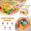 Jojoka 3-in-1 Kids Table and Chair Set with Storage Drawer, Double-Sided Blackboard, Toddler Activity Desk & Chairs – Natural Finish - 4 of 4