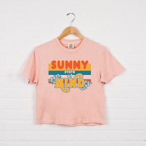 Simply Sage Market Women's Sunny State Of Mind Short Sleeve Relaxed Fit Cropped Tee - 1 of 3