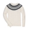 Hope & Henry Women's Organic Long Sleeve Fair Isle Cable Raglan Sweater, Ivory City Cable Intarsia, X-Small - 4 of 4