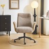 Karl Home | 28.3 inch BeigeChenille Dovetail Swivel Office Chair With Wheels - 2 of 4